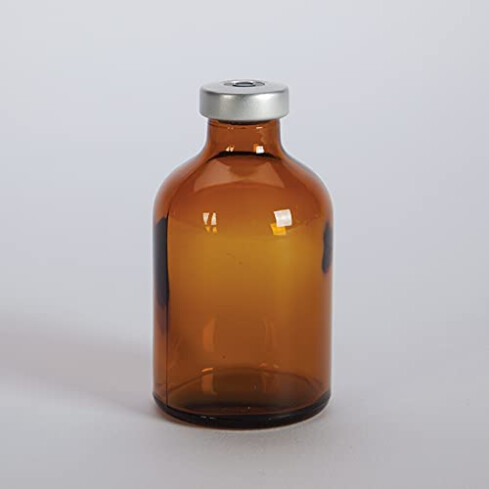 Sealed Laboratory Amber Injection Vial 50ml x (5 Pack)