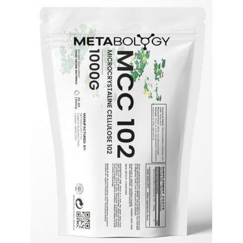 Metabology Microcellulose Crystalline 102 MCC Powder, Bulk Excipients