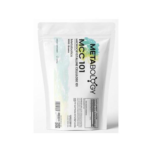Metabology Microcellulose Crystalline 101 MCC Powder, 1000 Grams, Bulk Excipients